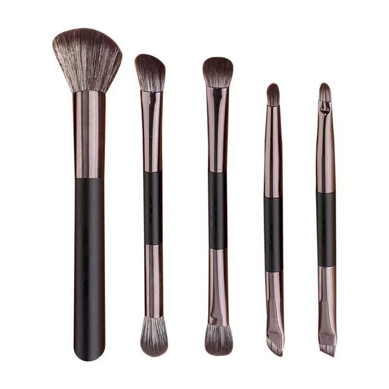 Makeup With Mirror Multifunctional Makeup Brush Suit.