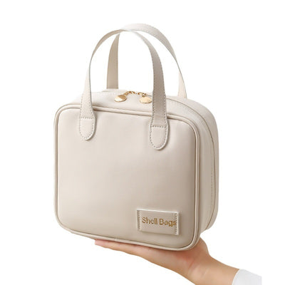 PU Large Capacity Travel Make Up Storage Organizer Makeup Pouch Cosmetic Bag Shell Bags.