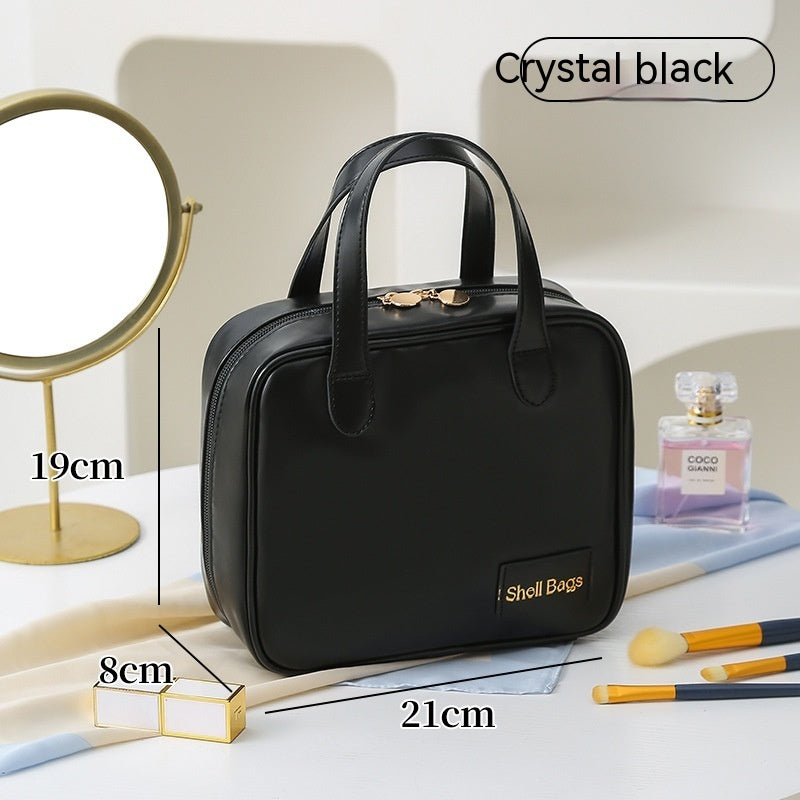 PU Large Capacity Travel Make Up Storage Organizer Makeup Pouch Cosmetic Bag Shell Bags.