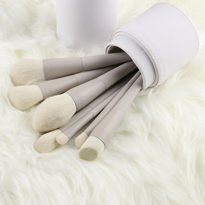 Portable Matte Gray Makeup Artist Professional Makeup Brush Suit.