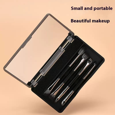 Makeup With Mirror Multifunctional Makeup Brush Suit.