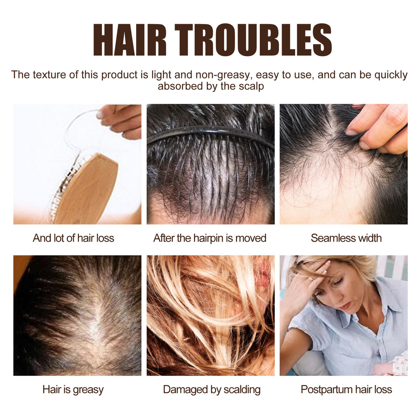 EELHOE Intense Hair Serum Moisturizing Hair Repair Hair Root Thickening Hairline Strengthening Hair Treatment.