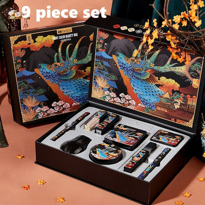 Elk Makeup Nine-piece Set Makeup Powder Air Cushion BB Cream Lipstick Affordable Makeup Set.