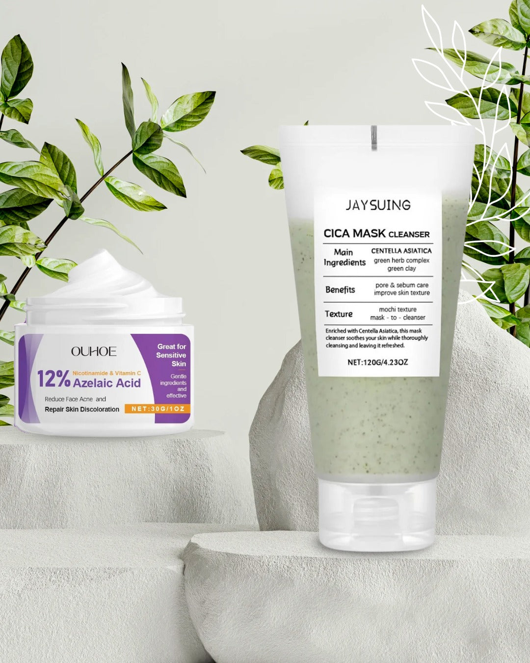 Acne-Calm Duo (Azelaic + Centella Cleanser)